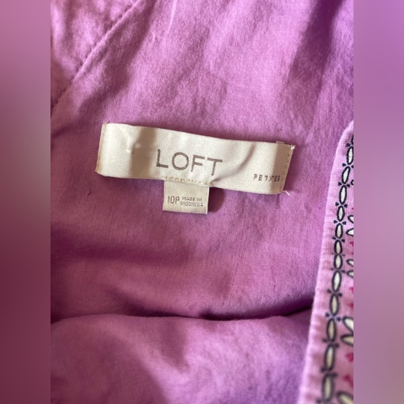 LOFT Pink and White Floral Maxi Dress Size 10 - Picture 6 of 11